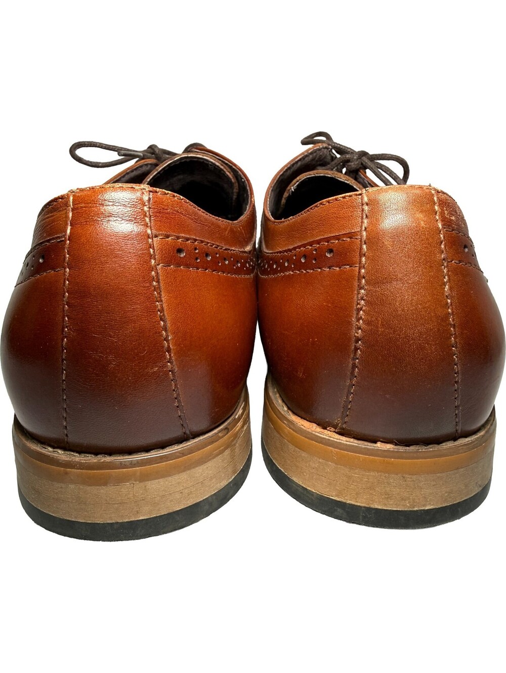 Stacy Adams Dickinson Cap Toe Oxford Dress Shoes Cognac Mens Size 14M 25066-221 - Picture 11 of 16